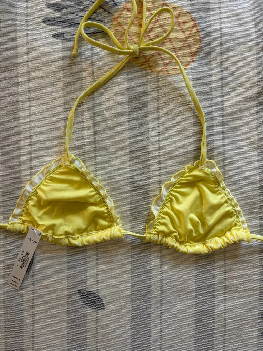 PINK x Frankie’s Bikinis Yellow Bikini Top